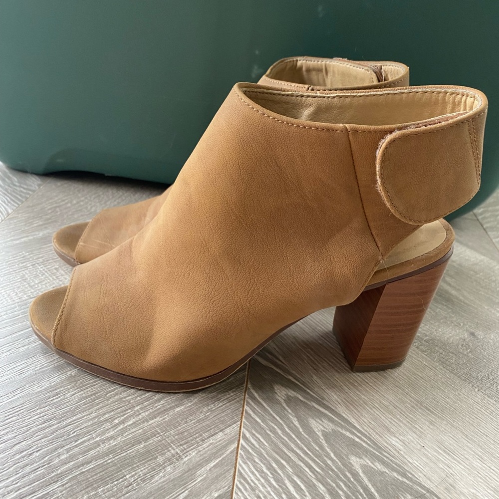 Heeled Peep-toe Booties